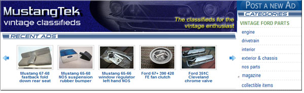 Mustangtek Ford and Vintage Classifieds